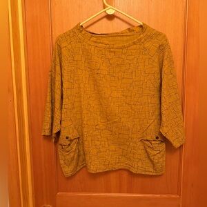 MONA LISA Mustard Yellow Blouse with Pockets